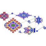 Flower Ethnic Design EA21701