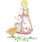 Woman with duck Design EA22897