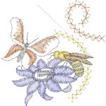 Bee and Butterfly Design EA23076