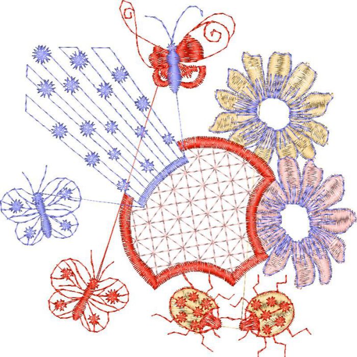 Insects and Flowers Design EA22336 - Image 1