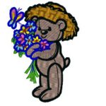 Bear W Flower
