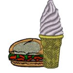 Burger and Ice Cream